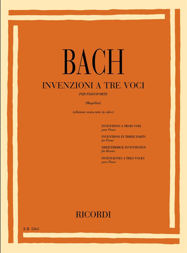 Invenzioni A 3 Voci - Edizione Senza Note In Calce - Per Pianoforte - pro klavír